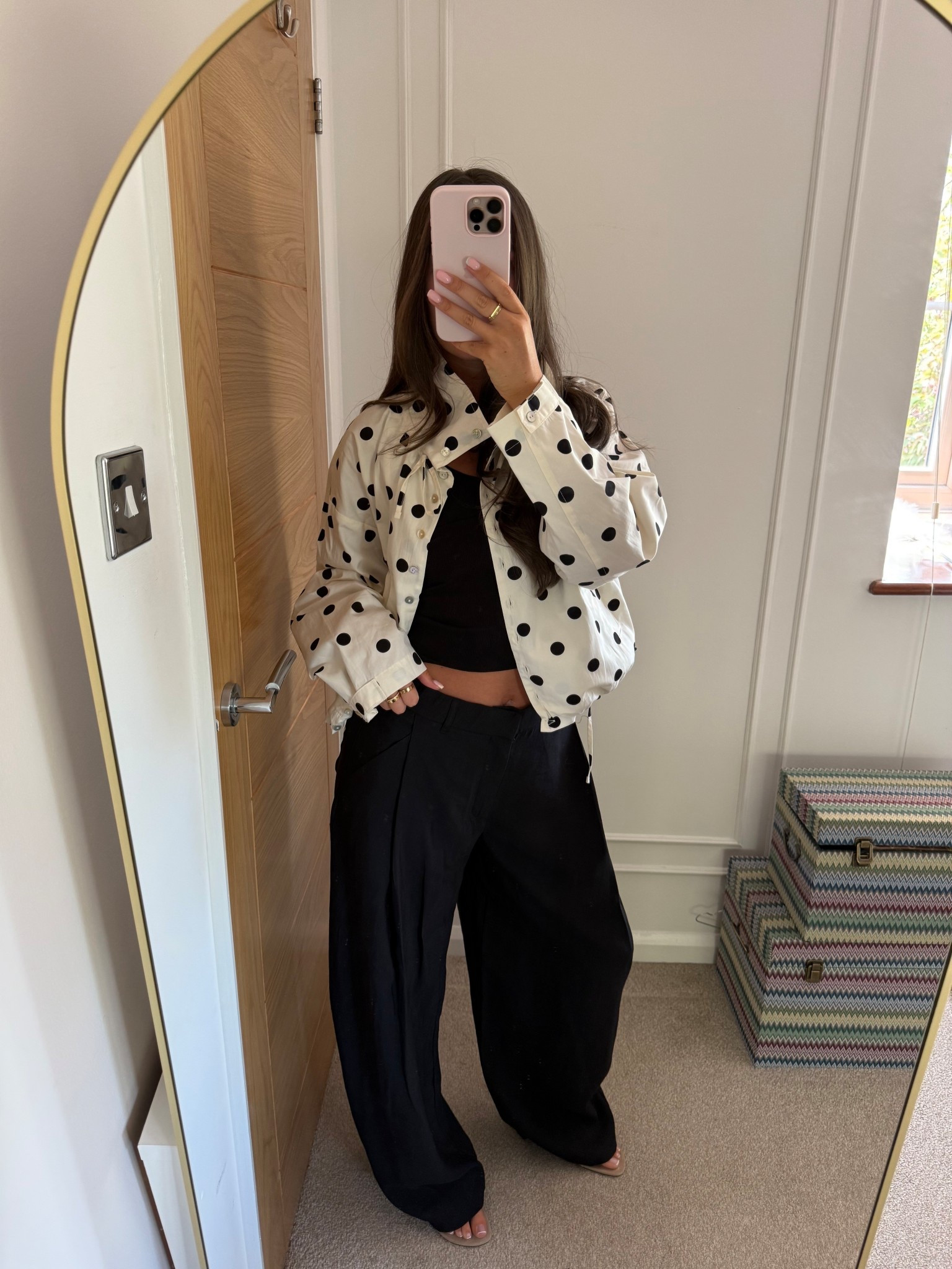 Polka dot - black trousers - spring outfit - staple outfit - summer ootd - polka dot jacket 

#LTKstyletip #LTKsummer #LTKspring