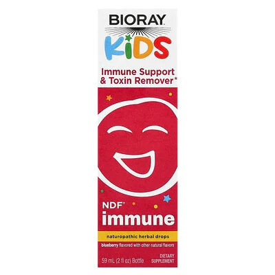 Bioray, Kids, Immune Support & Toxin Remover, Blueberry, 2 fl oz (59 ml) | iHerb