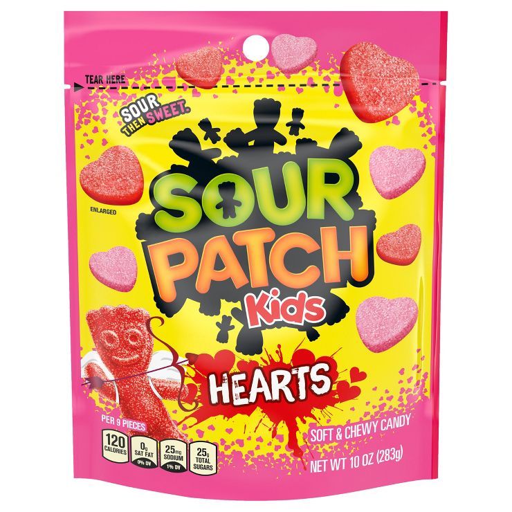 Sour Patch Kids Valentine's Gummy Hearts - 10oz | Target