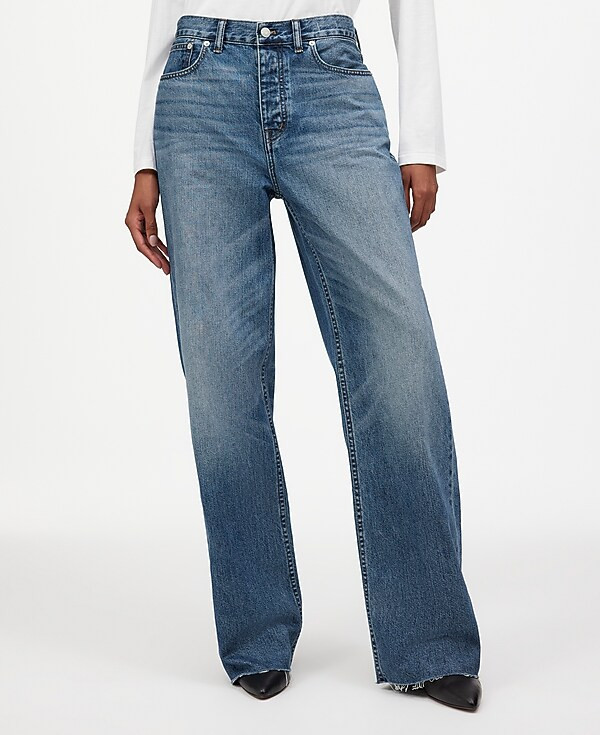 Madewell x Kaihara Denim Low-Slung Baggy Jeans in Mustart Wash | Madewell | Madewell