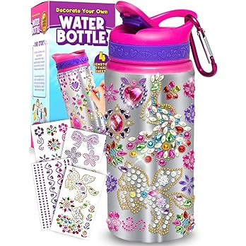PURPLE LADYBUG Decorate Your Own Water Bottle for Girls - 6 7 8 Year Old Girl Gifts, Girls Christ... | Amazon (US)