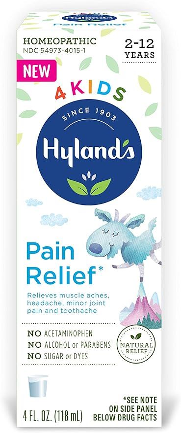 Hyland’s Kids Natural Pain Relief Relieves Muscle Aches Headache Minor Joint Pain and Toothache... | Amazon (US)