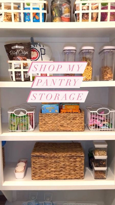 My pantry storage. The Container Store. Home organization. Organized kitchen pantry  

#LTKunder50 #LTKsalealert #LTKhome