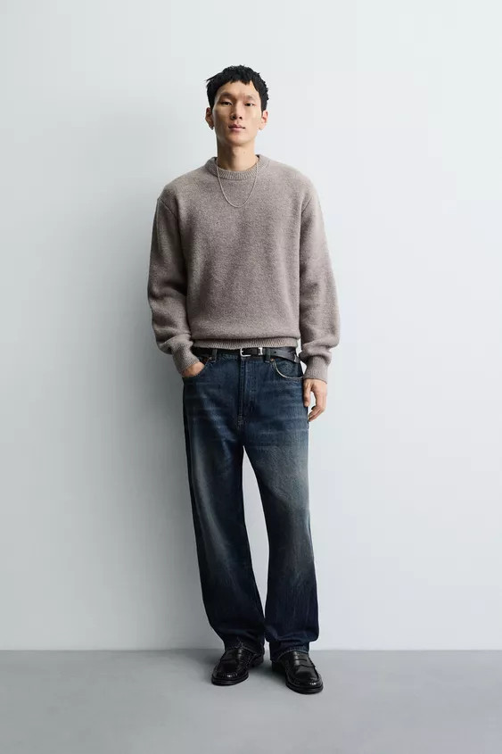 BOXY FIT TEXTURED JUMPER | Zara UK