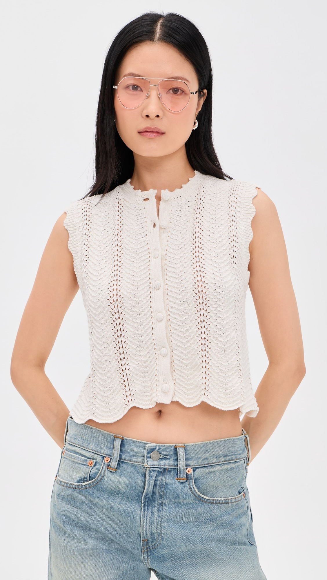 Kim Wavy Stitch Vest | Shopbop