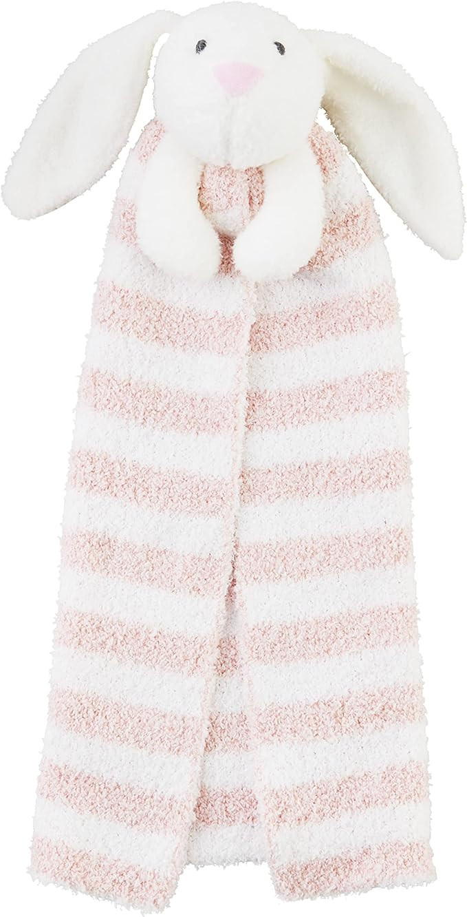 Mud Pie Children's Bunny Lovey Blanket, Pink 21" x 16" | Amazon (US)