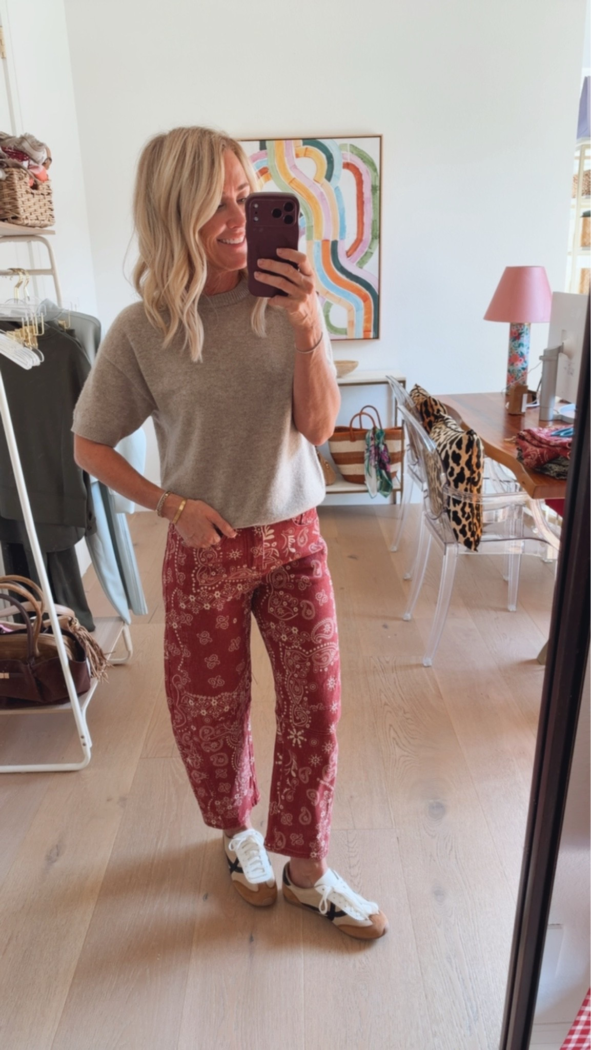 Having so much fun with this banana print trend! These barrel jeans are adorable and surprisingly easy to style.
Top: small
Jeans: small

#LTKootd #LTKOver40 #LTKSeasonal