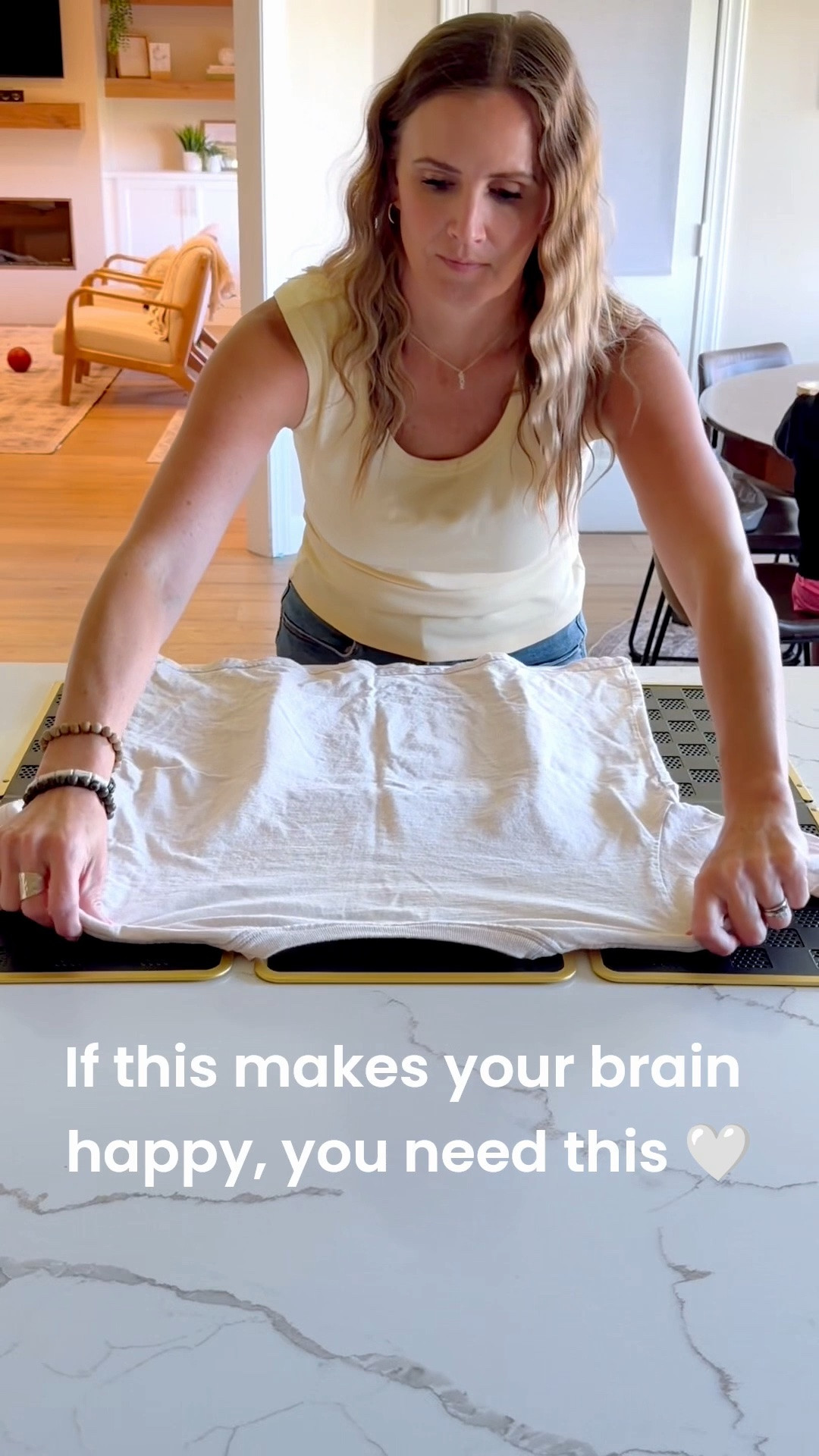 This little T-shirt folding board has made laundry day so much more satisfying. 🤍 Every shirt comes out perfectly folded, my closet looks neater, and it only takes a few seconds. Such a simple organization tool that actually gets used in our house!

✨ Linked in my LTK! #LTKfinds #AmazonFinds #HomeOrganization #OrganizationHacks #LaundryHack #ClosetOrganization #AmazonHome #EverydayFavorites #MarchantMadness

#LTKHome