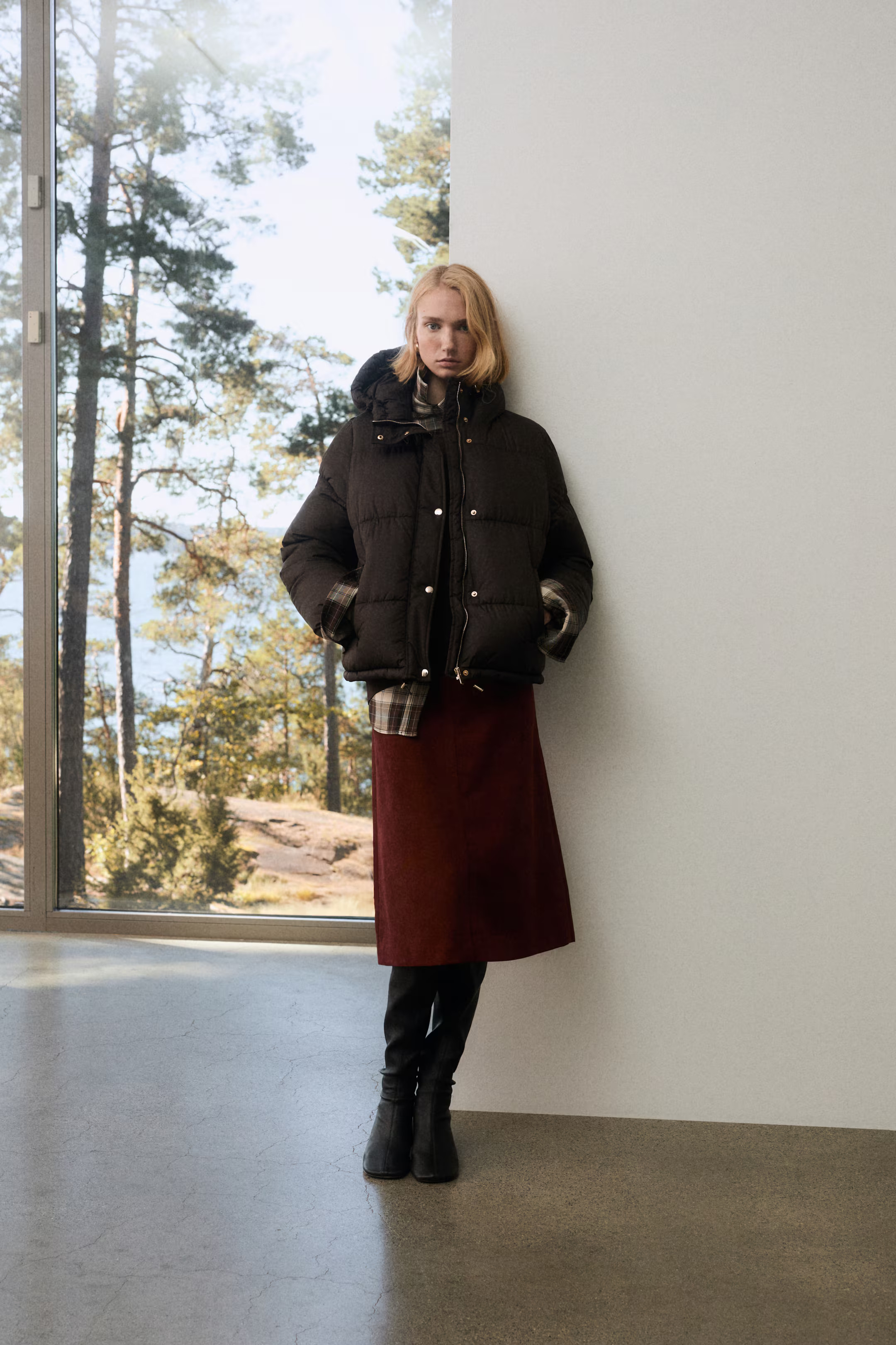 Hooded puffer jacket | H&M (UK, MY, IN, SG, PH, TW, HK)