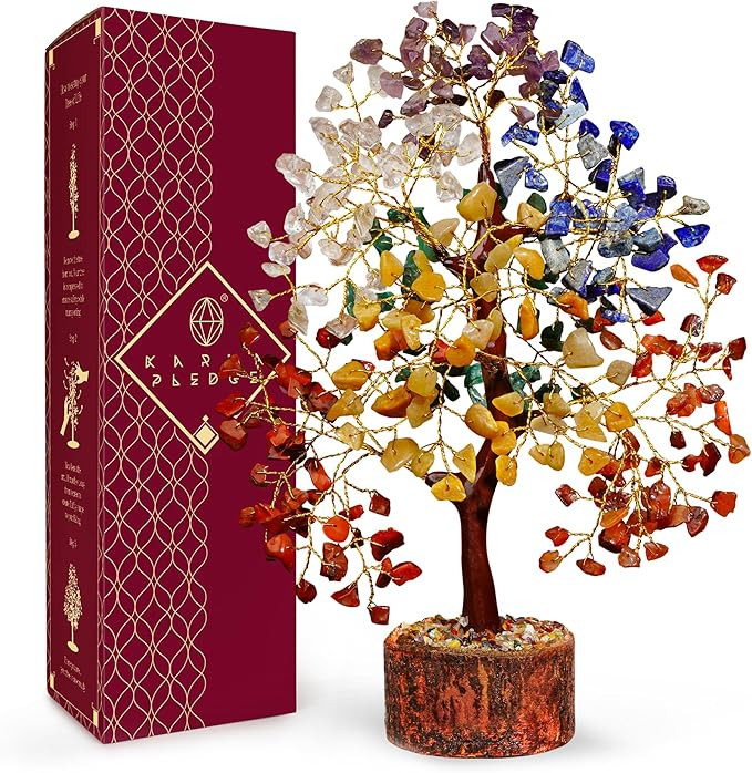 Crystal Tree of Life 7 Chakra Healing Crystals Trees for Home Decor, Office Desk Decor, Boho Deco... | Amazon (US)