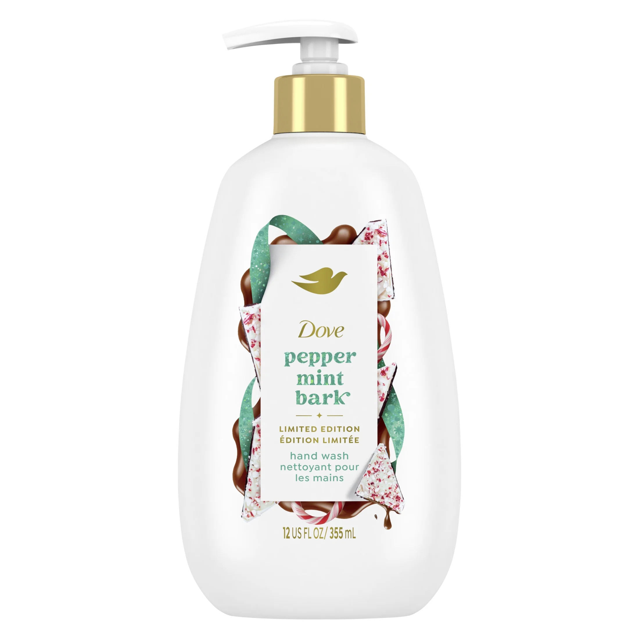 Dove Peppermint Bark Liquid Hand Wash for Deep Nourishment Holiday Treats Limited Edition, 12 oz | Walmart (US)