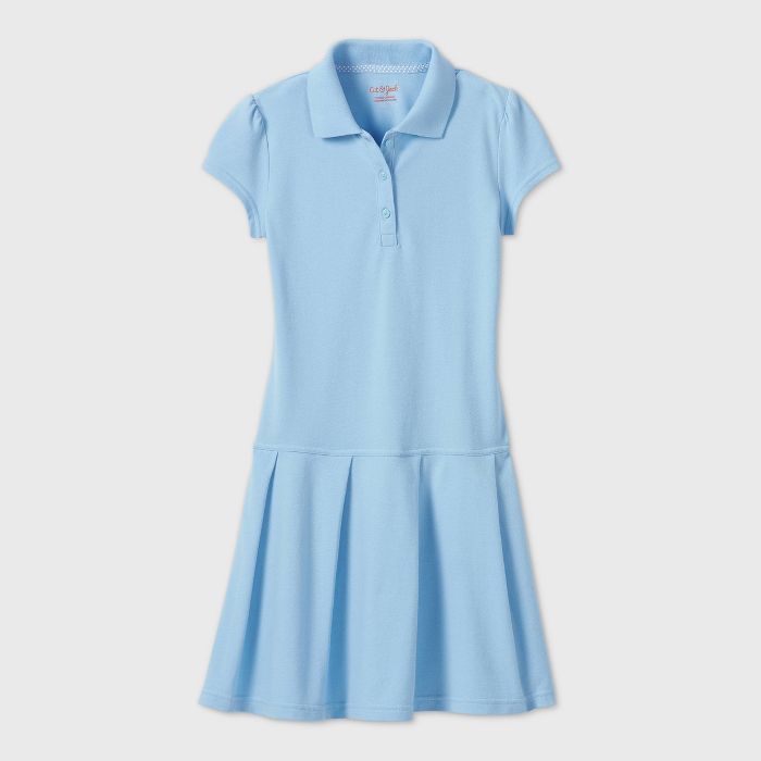 Girls' Short Sleeve Pleated Uniform Tennis Dress - Cat & Jack™ Light Blue | Target