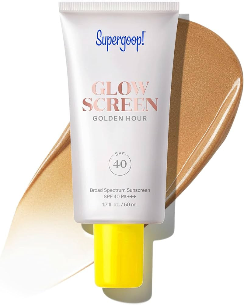 Supergoop! Glowscreen SPF 40 - Glowy Primer + Broad Spectrum Tinted Sunscreen - Helps Filter Blue... | Amazon (US)