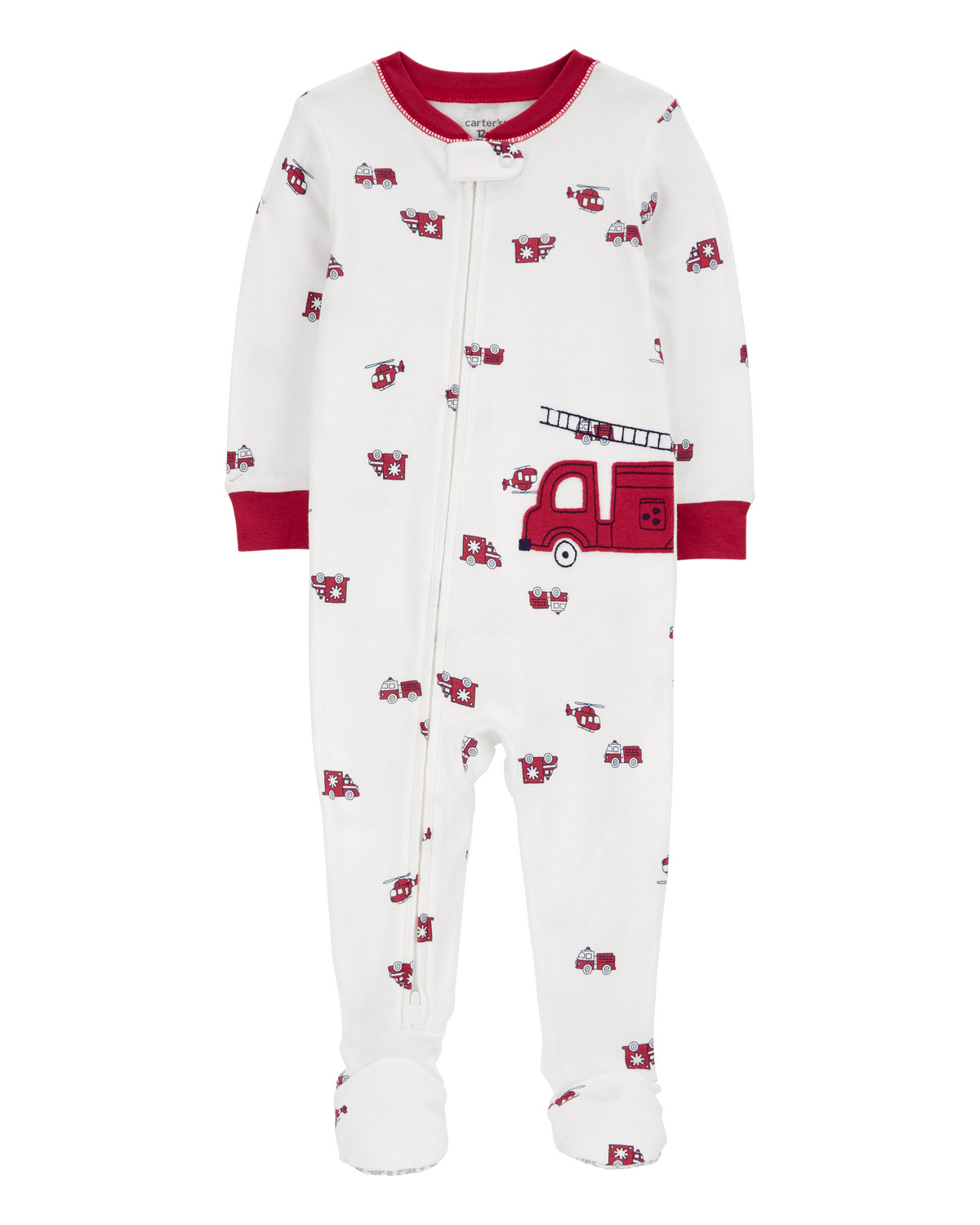 Baby 1-Piece Firetruck 100% Snug Fit Cotton Footie Pajamas | Carter's Inc