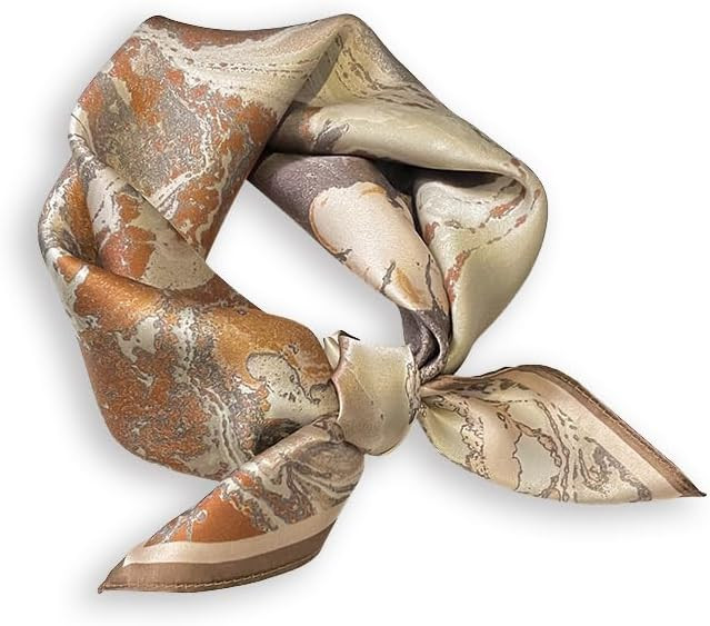 100% Mulberry Silk Neck Scarf - 21'' x 21'' Lightweight Neckerchief - Women Men Small Square Digi... | Amazon (US)