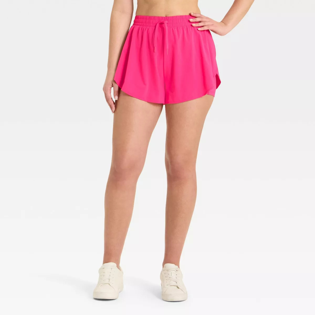 Women's Woven High-Rise Flutter Shorts 2.5" - All In Motion™ Berry Pink S | Target