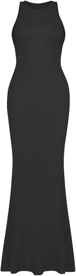 REORIA Women's Summer Sexy Lounge Tank Long Dress Elegant Sleeveless Halter Neck Bodycon Maxi Dre... | Amazon (US)