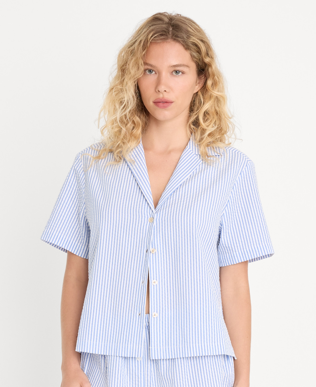 Good American Women's Camp Collar Short-Sleeve Shirt - Bss | Macy's