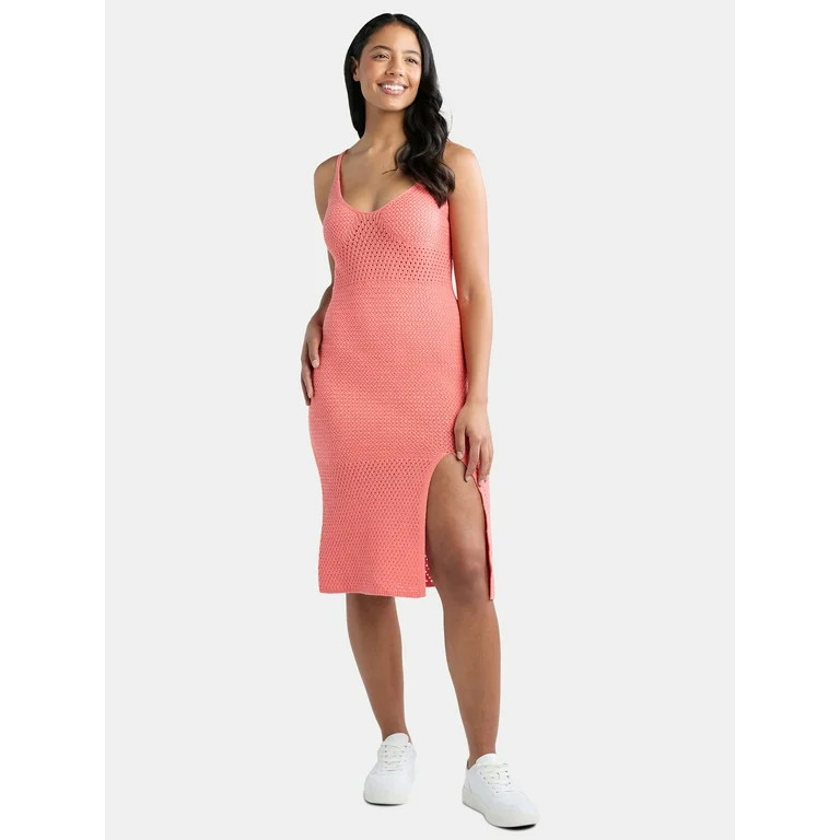 Madden NYC Women’s Crochet Cotton Midi Dress, Sizes XXS-XXL | Walmart (US)