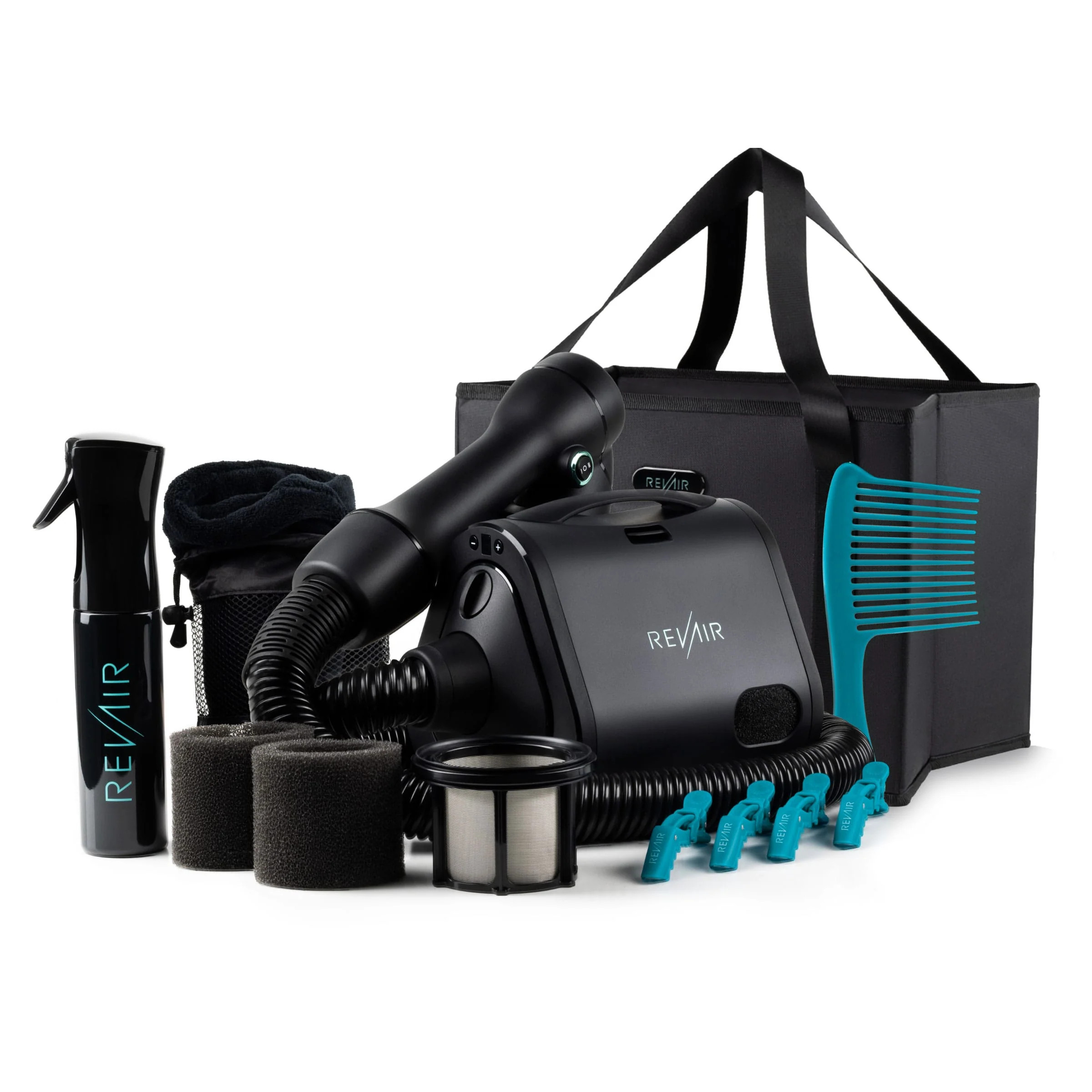 RevAir Total Package - Reverse-Air Hair Dryer w/friction-free technology + Carry Bag | RevAir