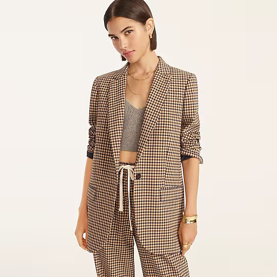 Alfie blazer in honey plaid Italian wool | J. Crew US