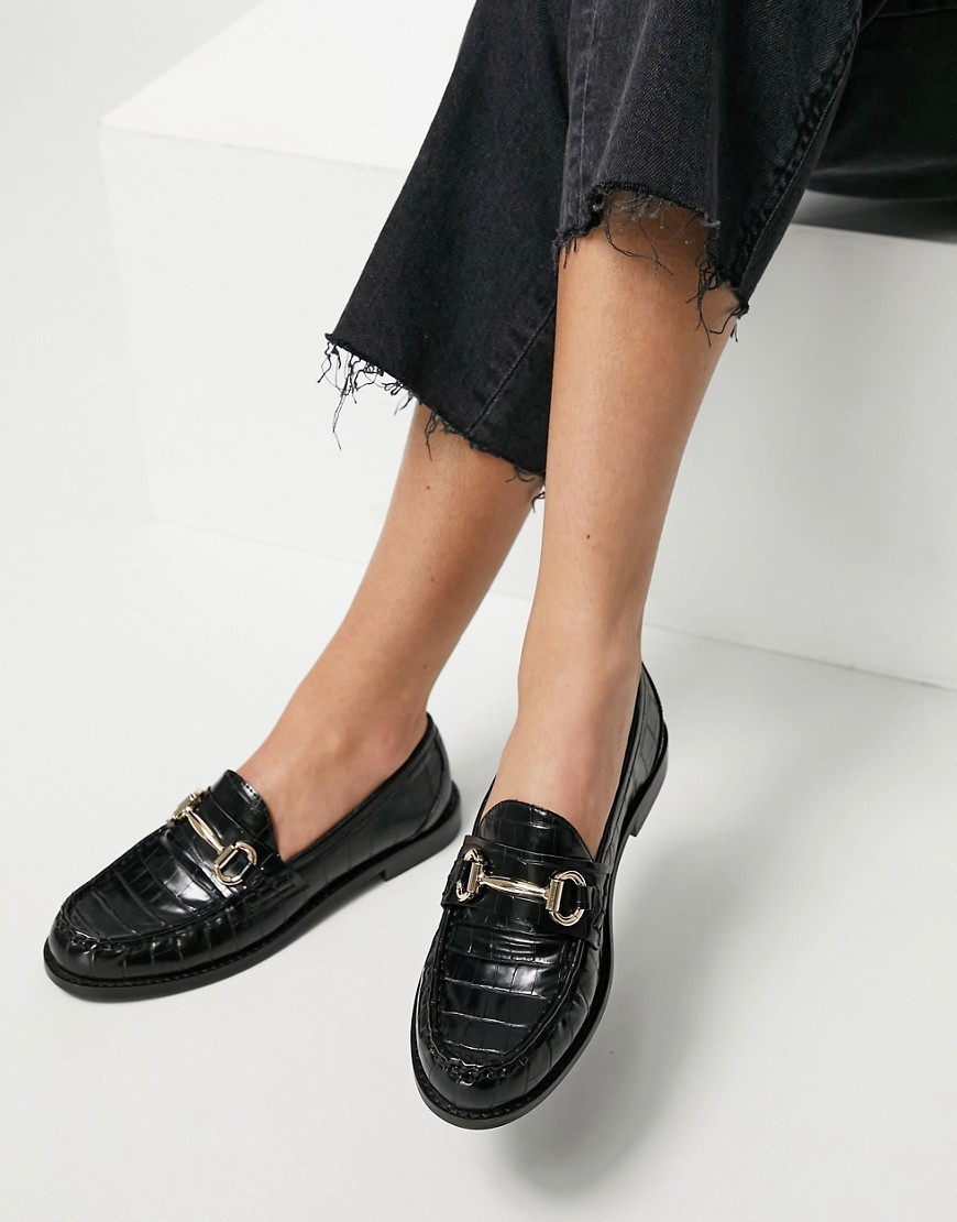Steve Madden Taylored loafer in black croc | ASOS (Global)