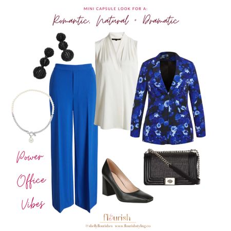 Looking to make a power play at the office? This look is sure to do just that. The statement blazer in amazing Winter colors is sure to turn heads in the best way possible. It’s time to own your power!
#truewinter #winterpalette #romantic #dramatic 

#LTKstyletip #LTKworkwear #LTKmidsize