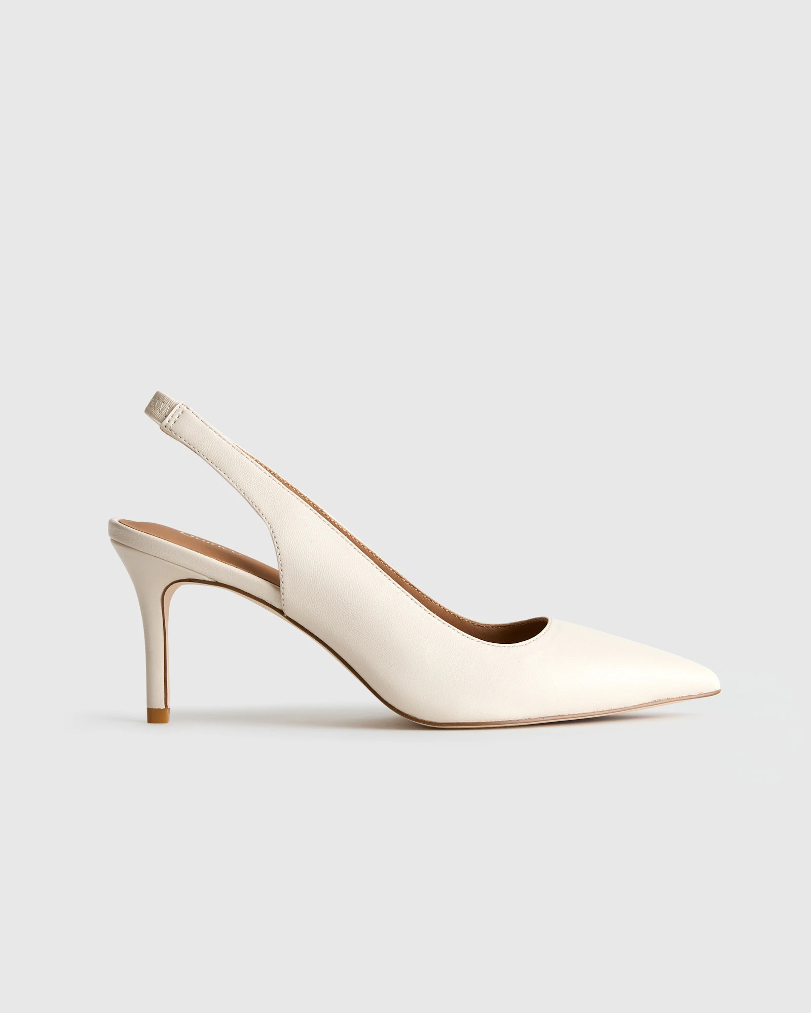 Quince | Women's Italian Leather Slingback 75mm Heel in Black, Size 9 | Quince