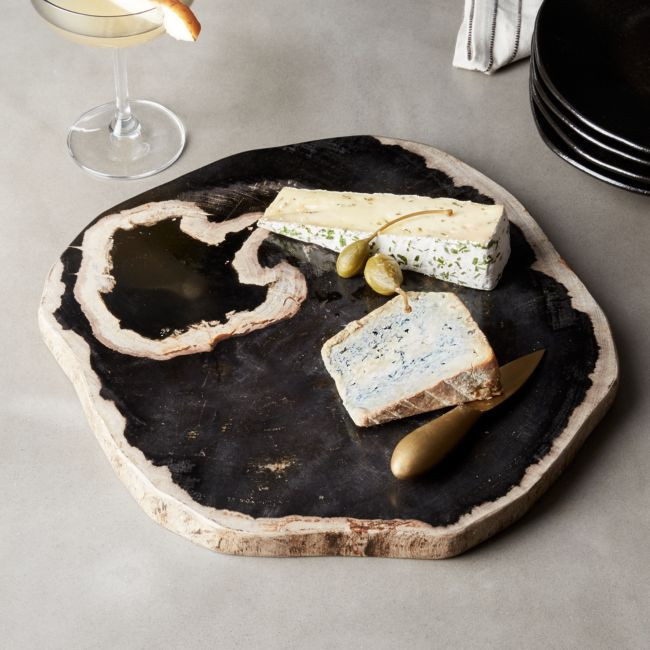 Ring Petrified Wood Serving Board | CB2