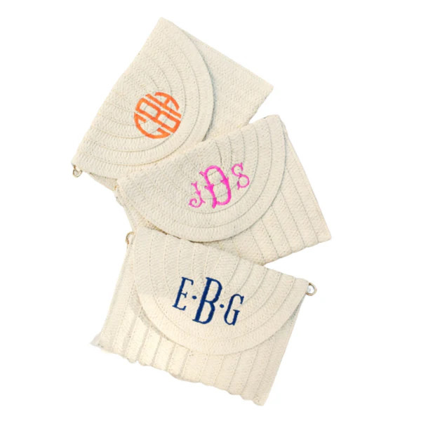 Straw Clutch | Sprinkled With Pink