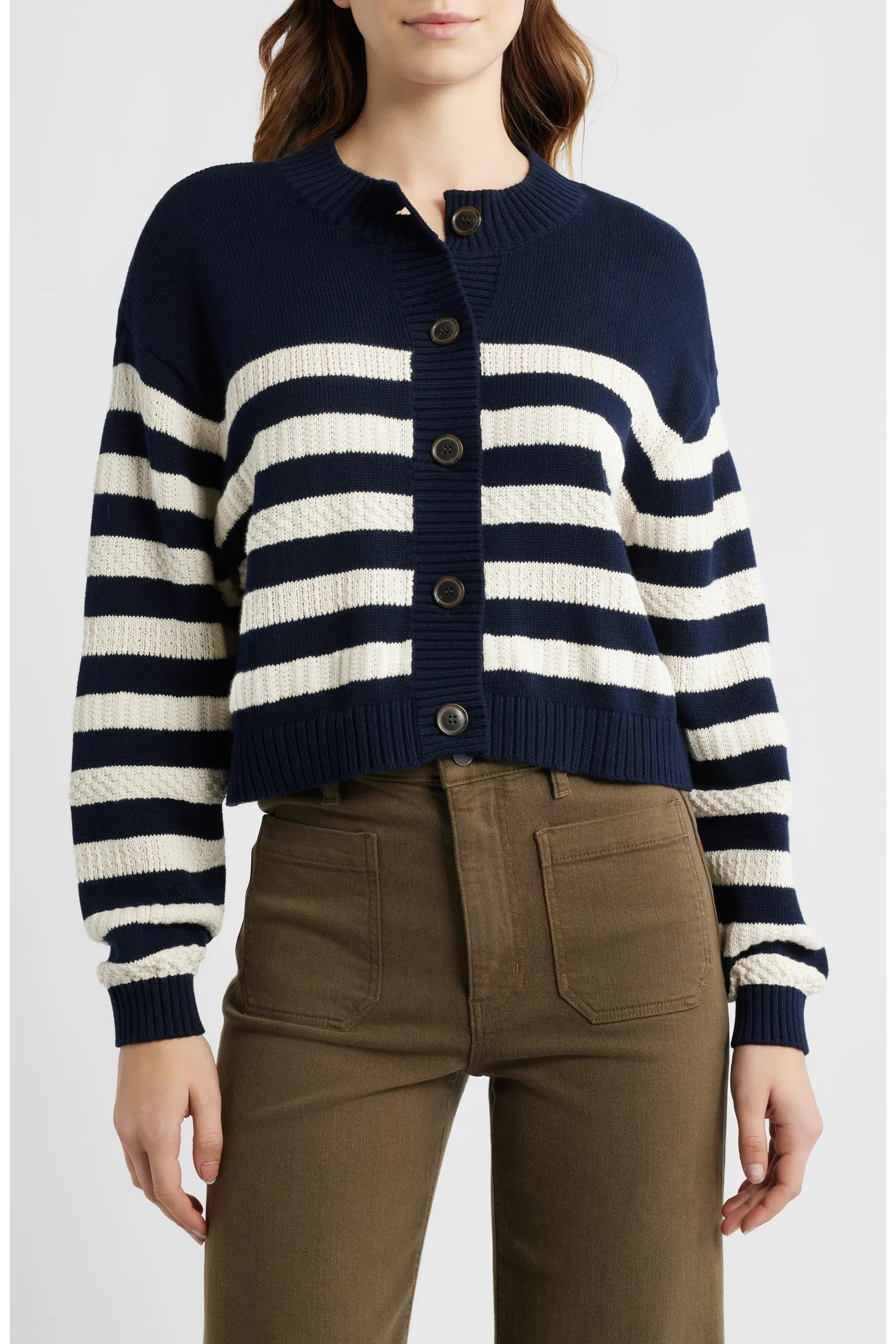 The Variation Stripe Cotton Cardigan (Women) | Nordstrom | Nordstrom