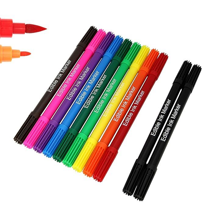 Food coloring Pens, 11Pcs Double Sided Food Grade and Edible Marker,Gourmet Writers for Decoratin... | Amazon (US)