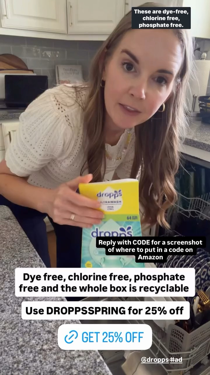 An eco dishwasher pod that’s free from dyes, chlorine, and phosphates (and it actually works!) Use DROPPSSPRING for 25% off  @dropps #ad

#LTKHome