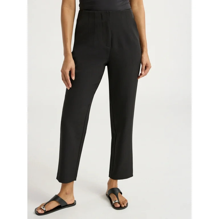 Scoop Women's Ultimate High Rise Slim Trouser Suit Pants with Straight Leg, 27’’ Inseam, Size... | Walmart (US)