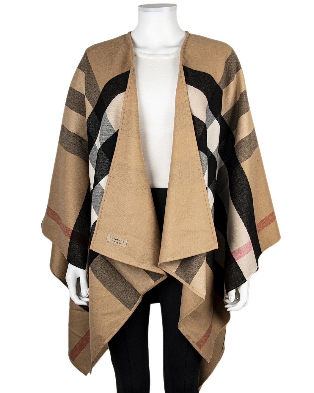 Check Reversible Wool Cape | Gilt & Gilt City
