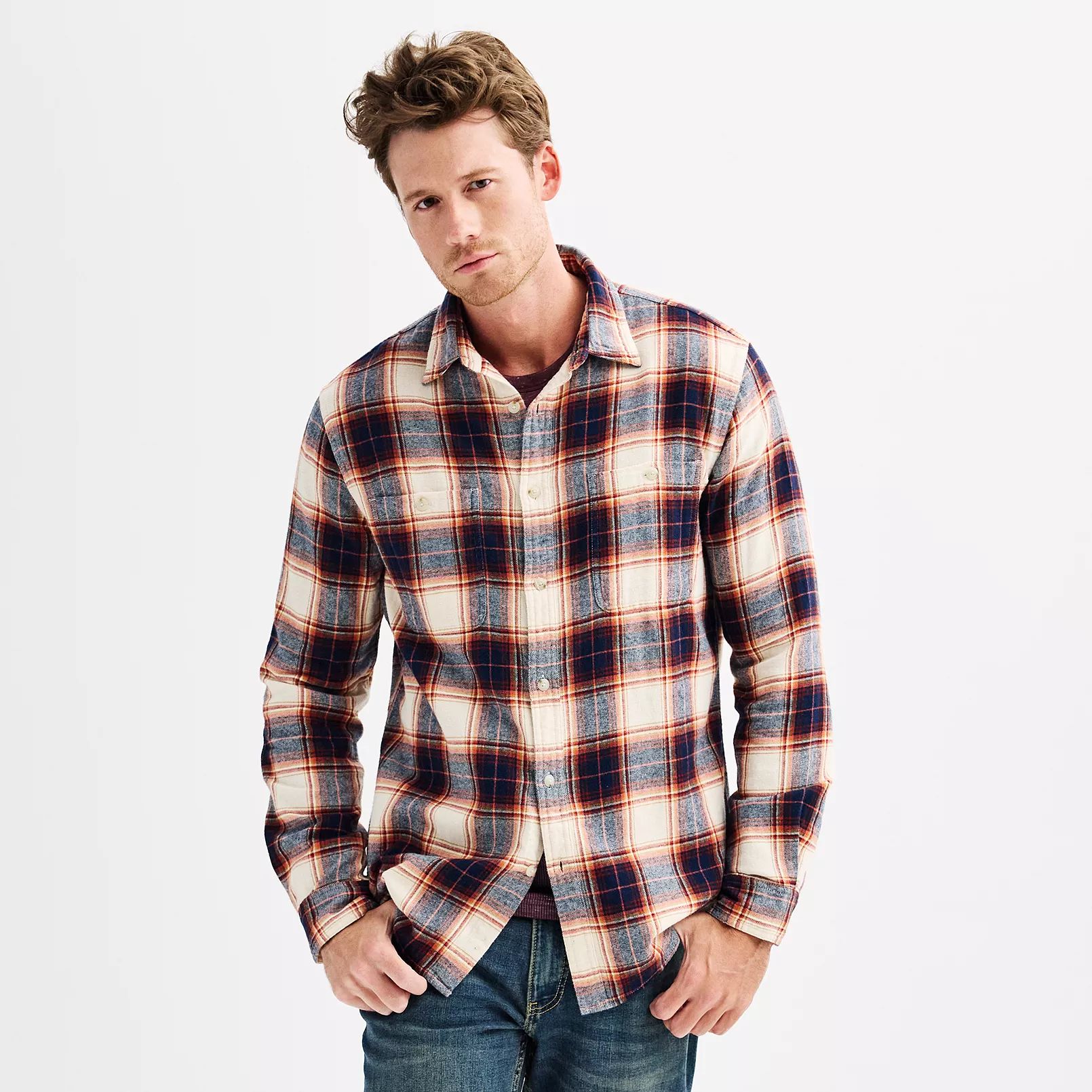 Men's Sonoma Goods For Life® Flannel Button-Down Shirt | Kohl's