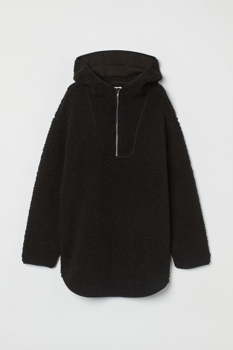 Oversized Faux Shearling Hoodie | H&M (US + CA)