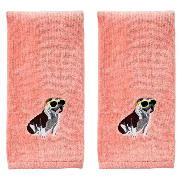 2pc Dog Sun Glasses Hand Towel Coral - SKL Home | Target