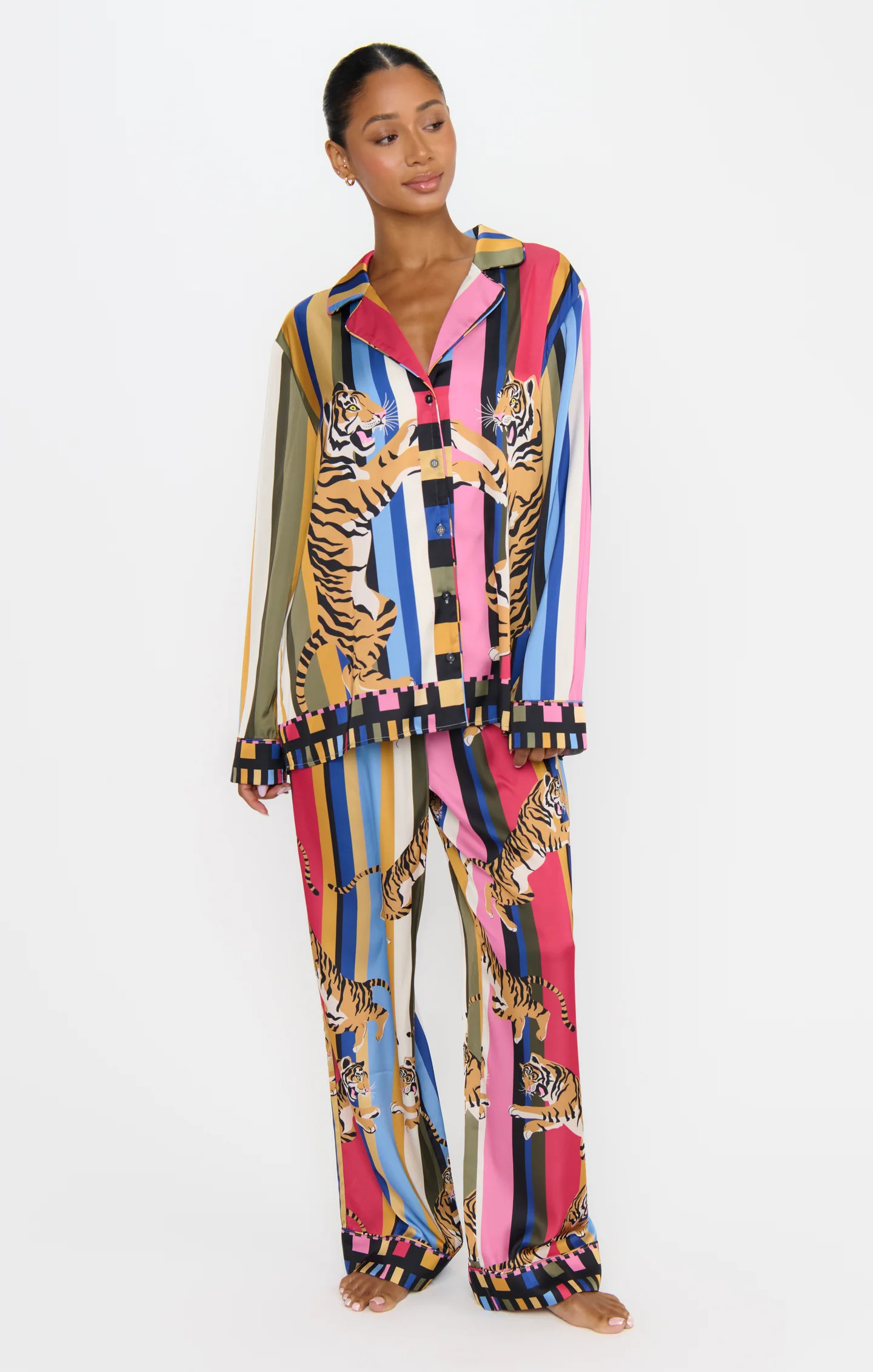 Classic PJ Set ~ Tiger Dreams Silky | Show Me Your Mumu