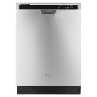 Whirlpool 24 in. Monochromatic Stainless Steel Front Control Built-in Tall Tub Dishwasher with 1-... | The Home Depot