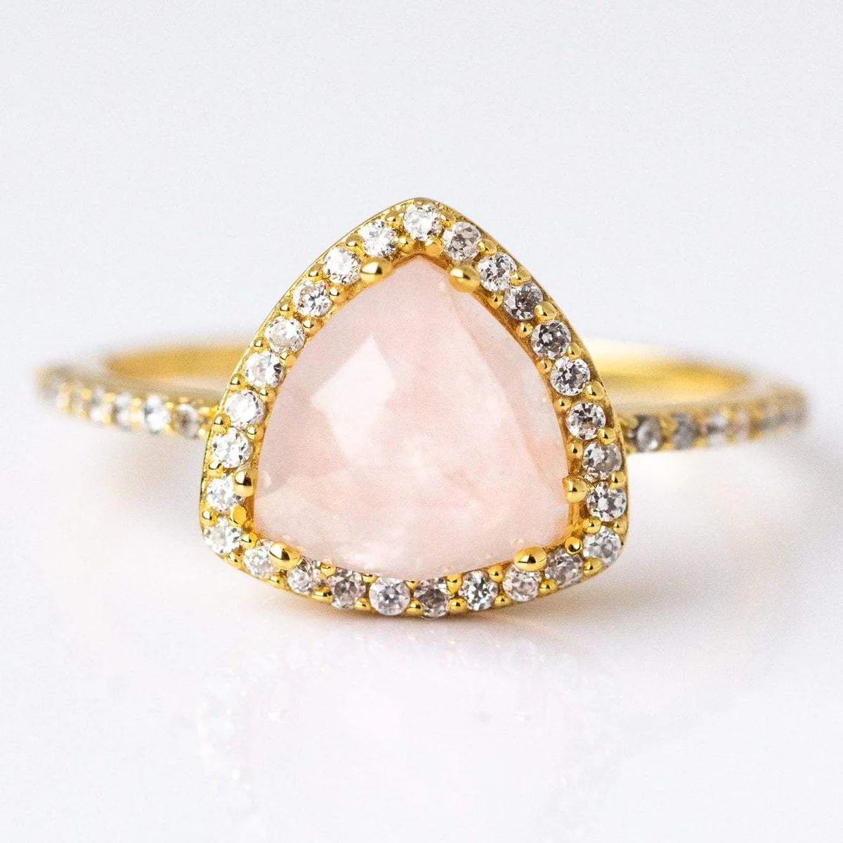 Rose Quartz Trielle Ring | Local Eclectic