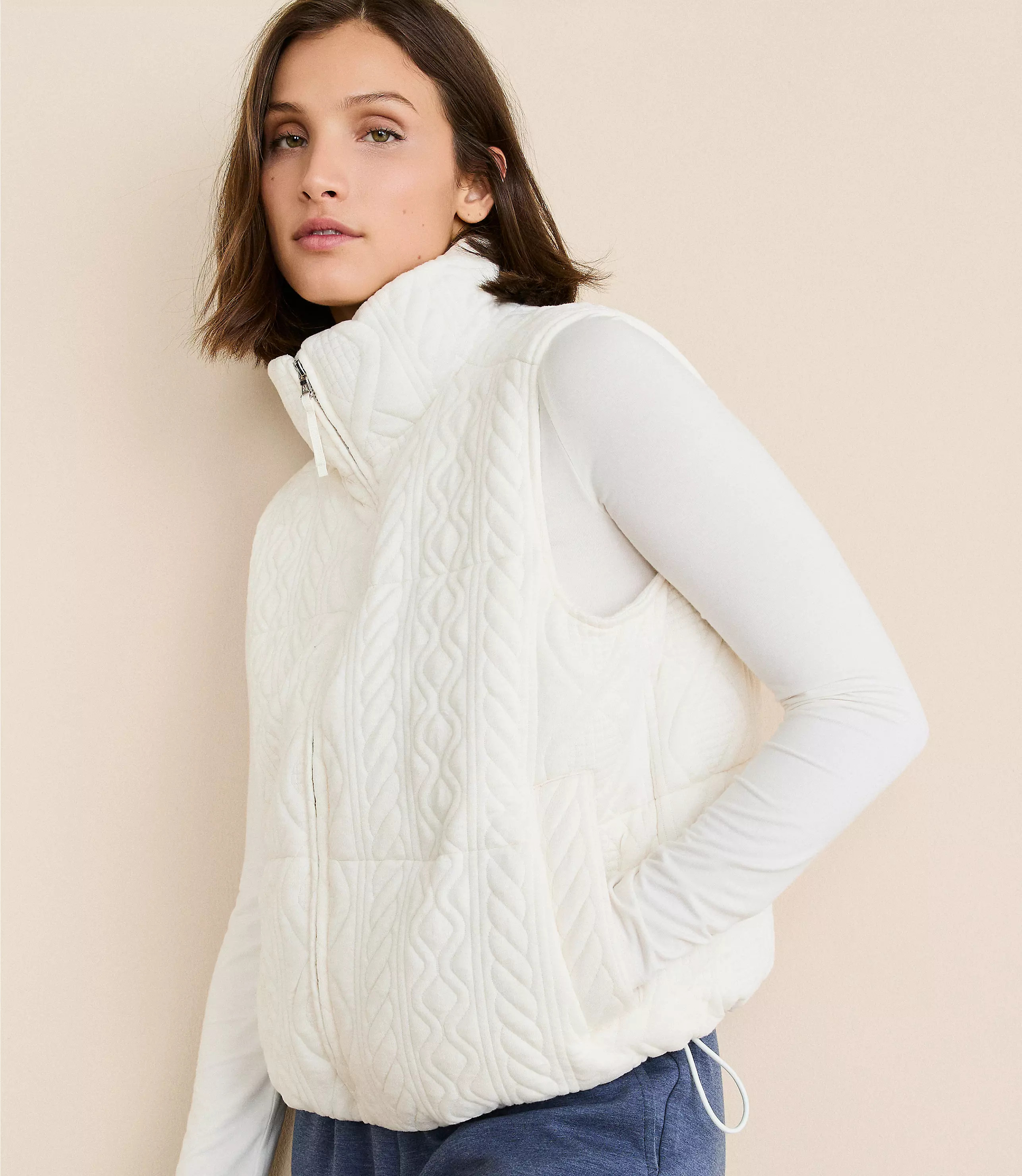 Lou & Grey Alpine Textured Puffer Vest | LOFT