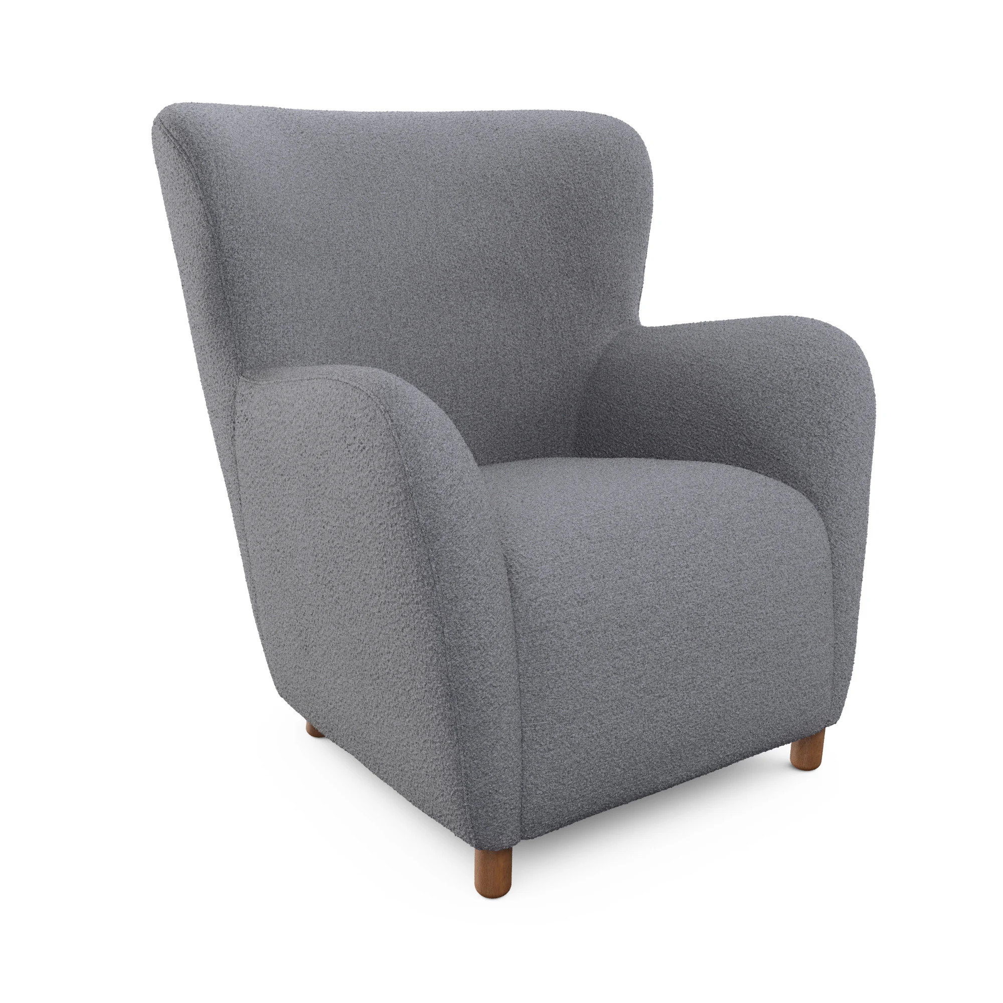 Archie 31.5" Lounge Chair - Bijou Gray Bouclé | Article