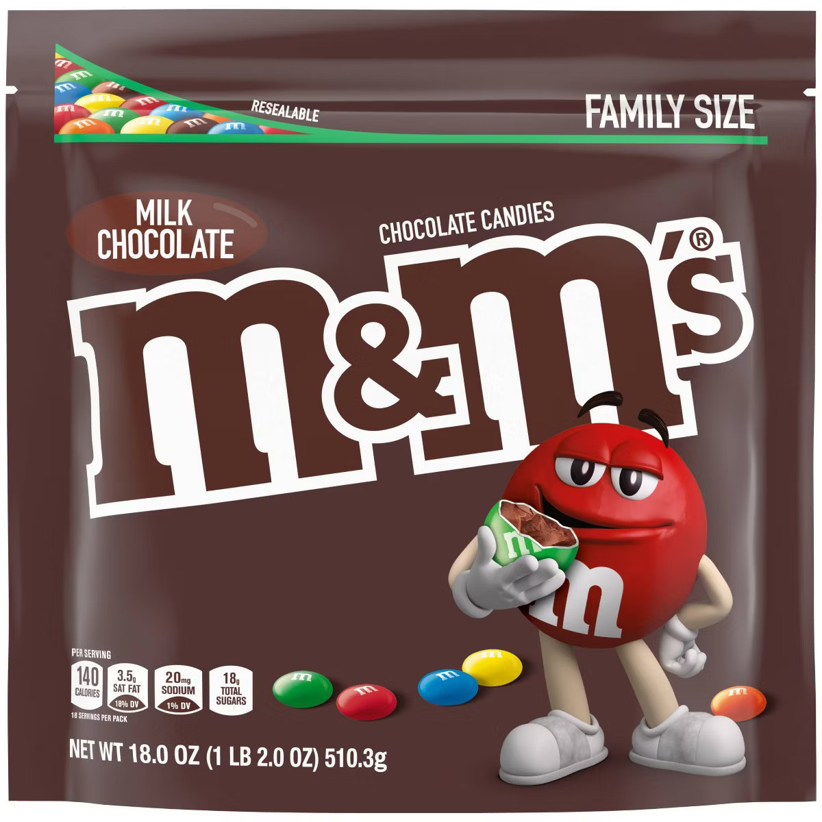 M&M's Family Size Milk Chocolate Candies - 18oz | Target