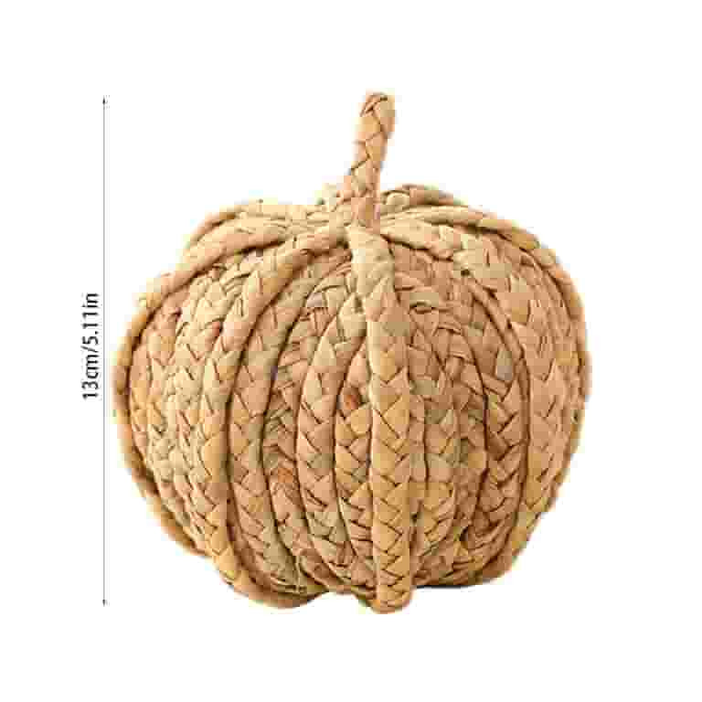 Large Braided Straw Pumpkin Model Halloween Thanksgiving Decor Fake Craft Display For Restaurant ... | Walmart (US)