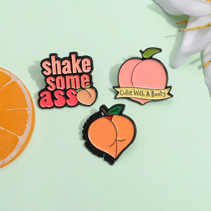 1 Pc Woman Novelty Shake Some Ass Cute Enamel Pin Breastpin Brooch | SHEIN USA | SHEIN