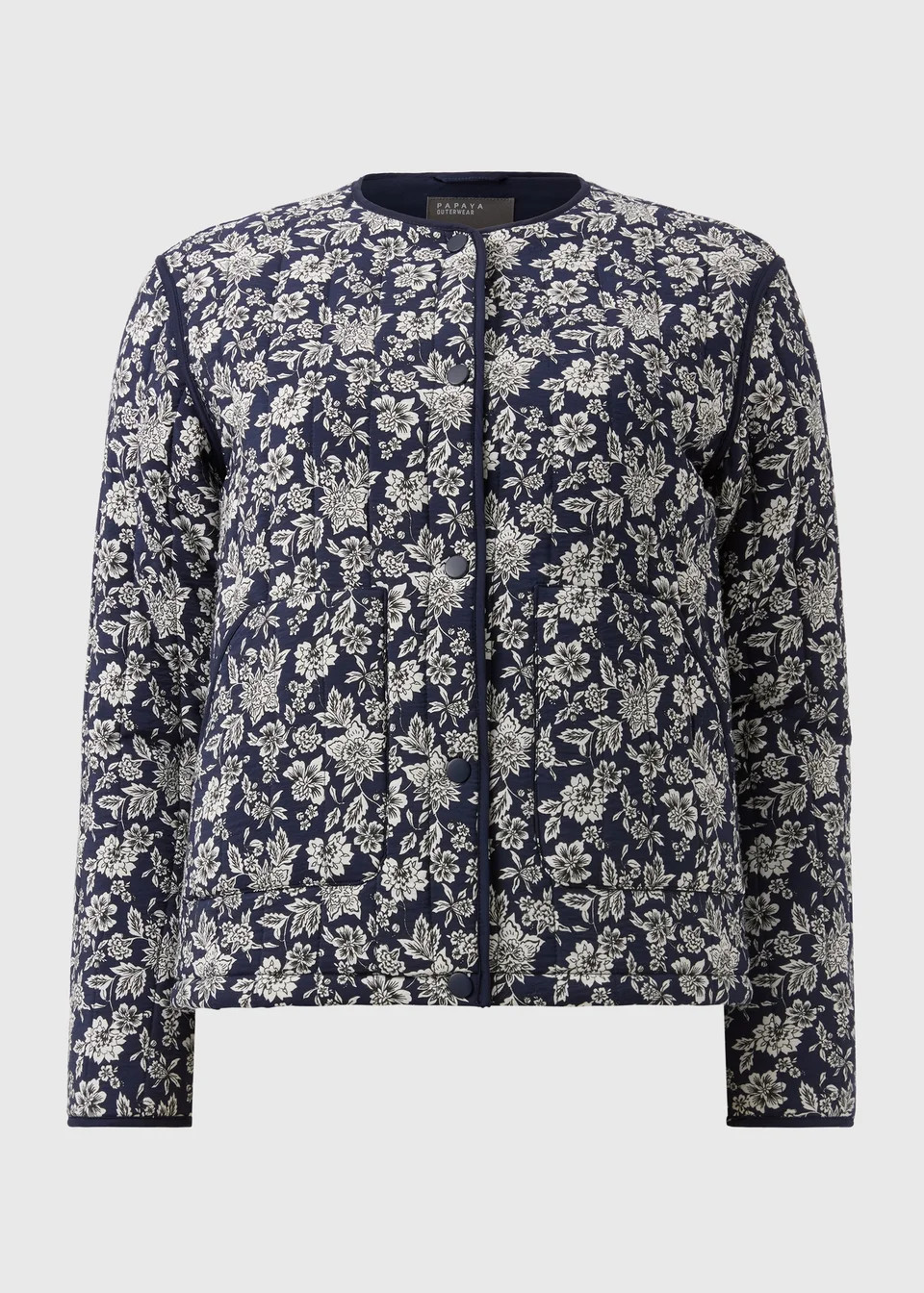 Blue Quilted Floral Jacket | Matalan (UK)