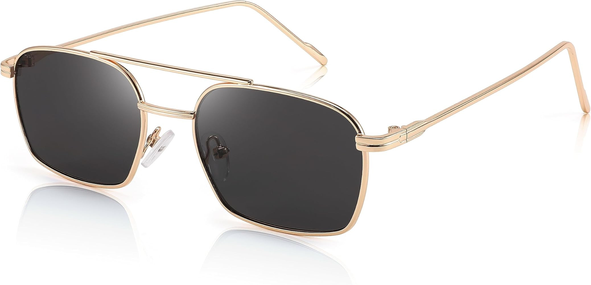 FEISEDY Fashion Square Aviator Sunglasses Women Men Trendy Retro Metal Frame Sun Glasses Candy Co... | Amazon (US)