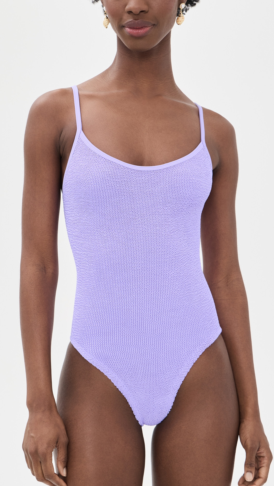 Hunza G Pamela Swim Lilac One Size | Shopbop