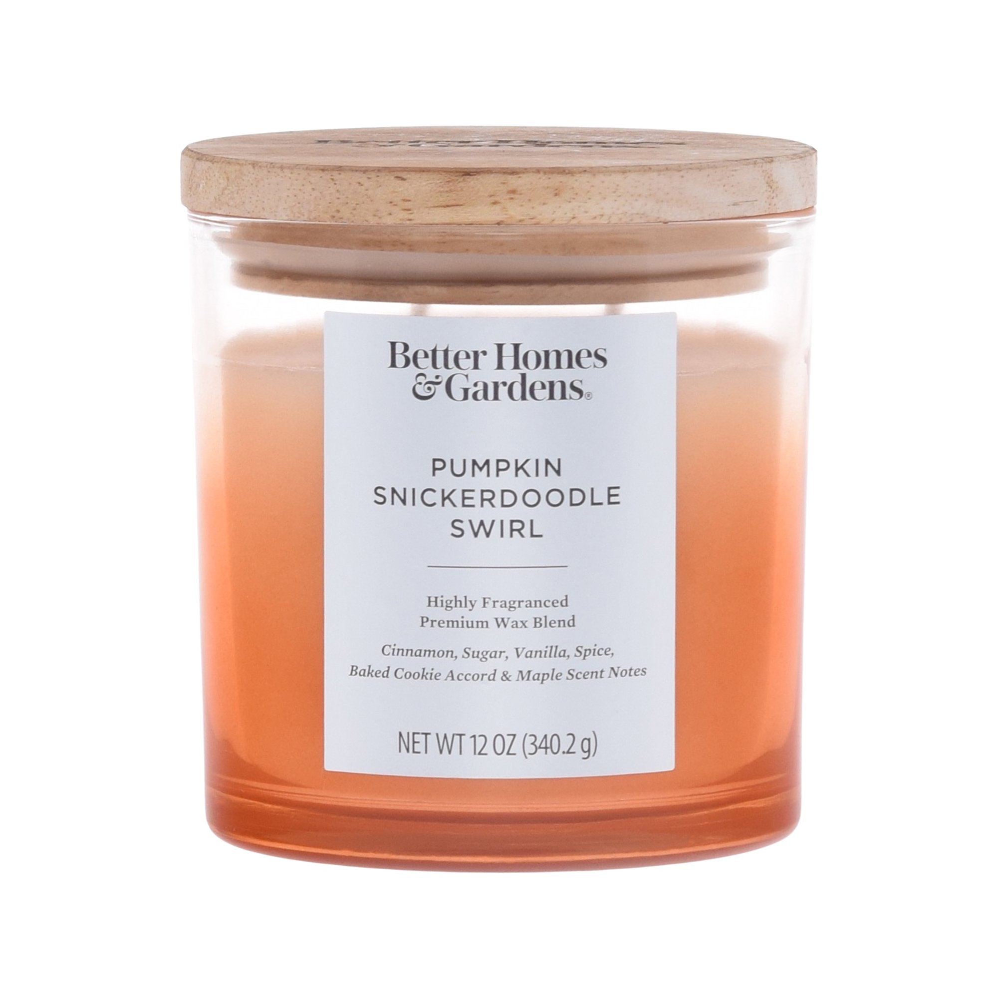 Better Homes & Gardens 12oz Pumpkin Snickerdoodle Swirl Scented Ombre 2-Wick Jar Candle - Walmart... | Walmart (US)